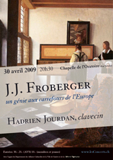 Johann Jakob Froberger, clavecin, Hadrien Jourdan